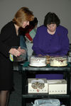 Aunt Kim & Aunt Pam - getting the cakes just right