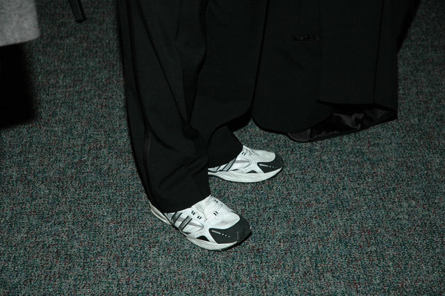 Mike with his "fancy" shoes