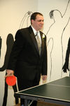 Mike nervously awaits the ceremony?