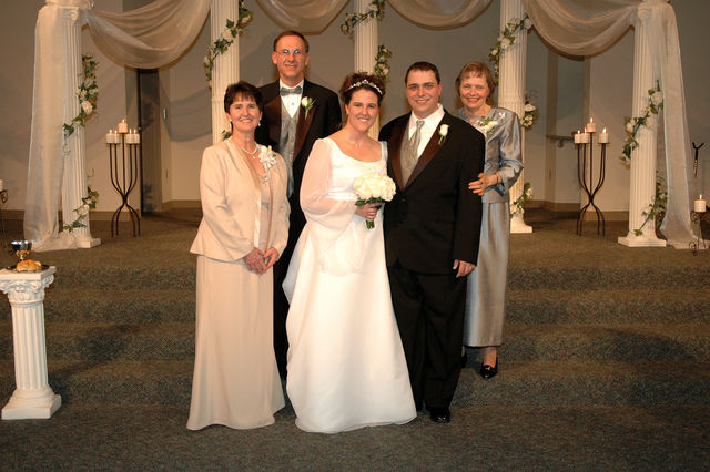 Jerry & Vicki Graham (Jen's parents) & Diane Jolly (Mike's mom) with Jen & Mike Jolly