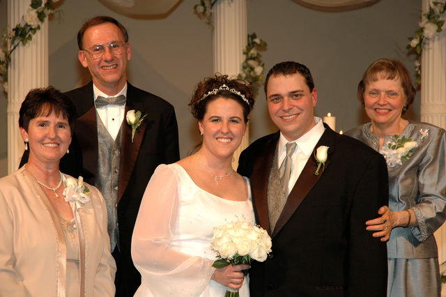 Jerry & Vicki Graham (Jen's parents) & Diane Jolly (Mike's mom) with Jen & Mike Jolly