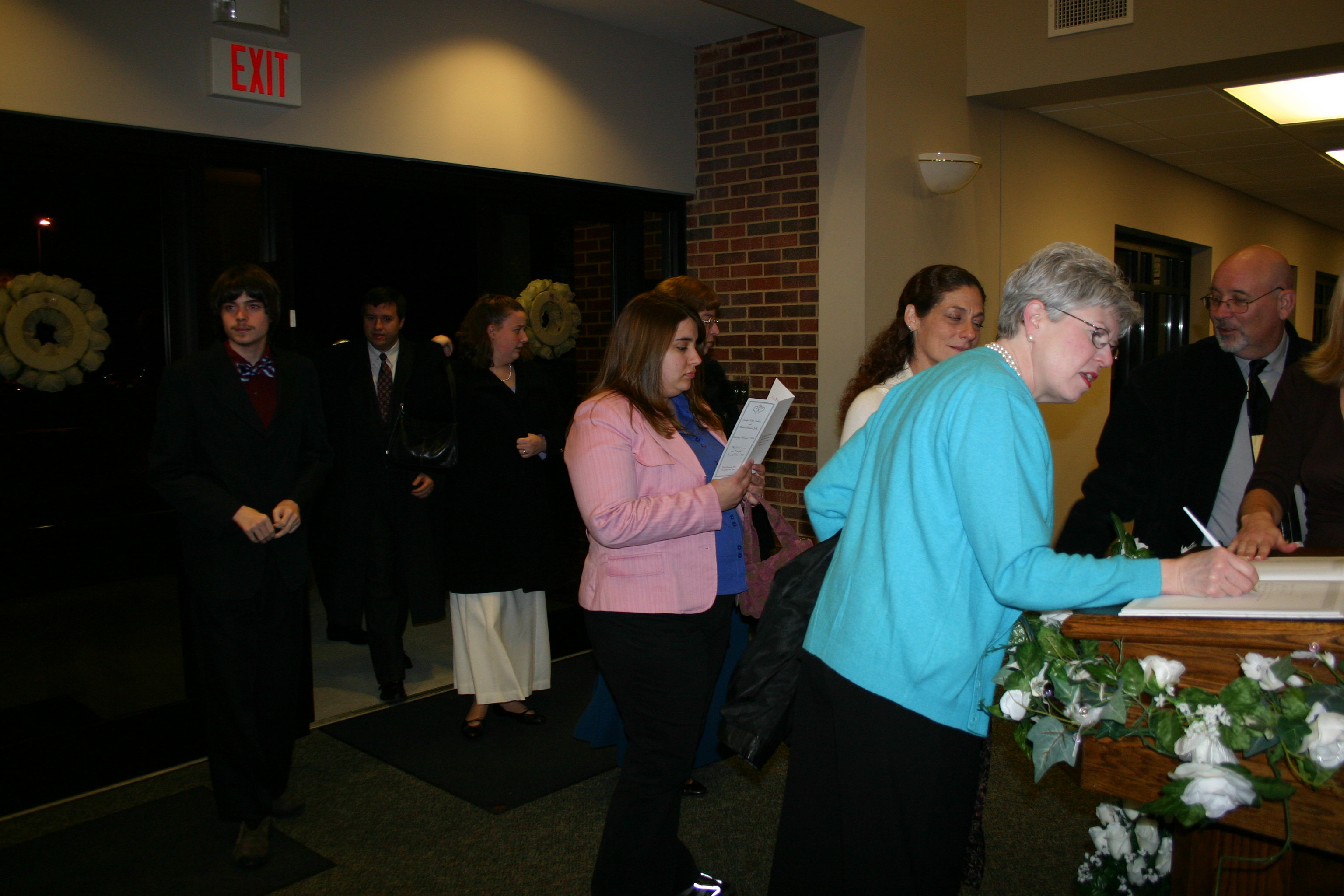 signing the guest book