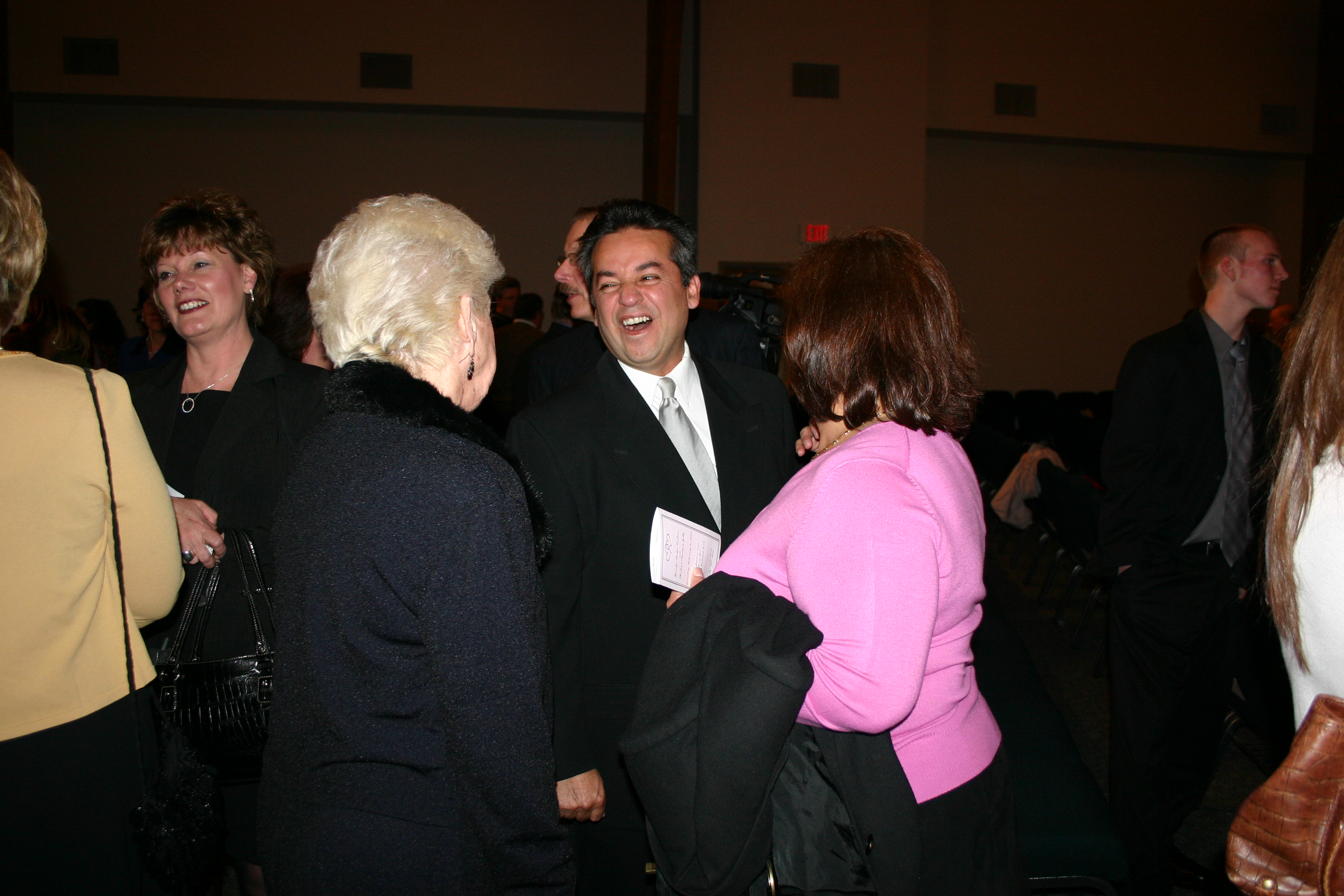 hanging out at the reception