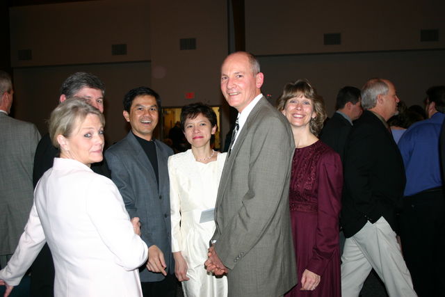 mingling at the reception