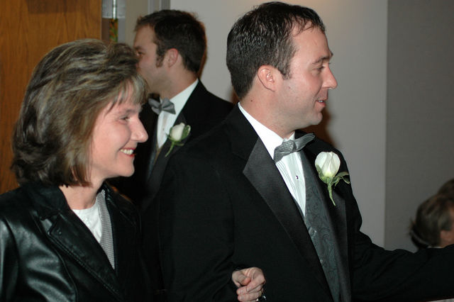 Tish Barber ushered by Jonny Graham